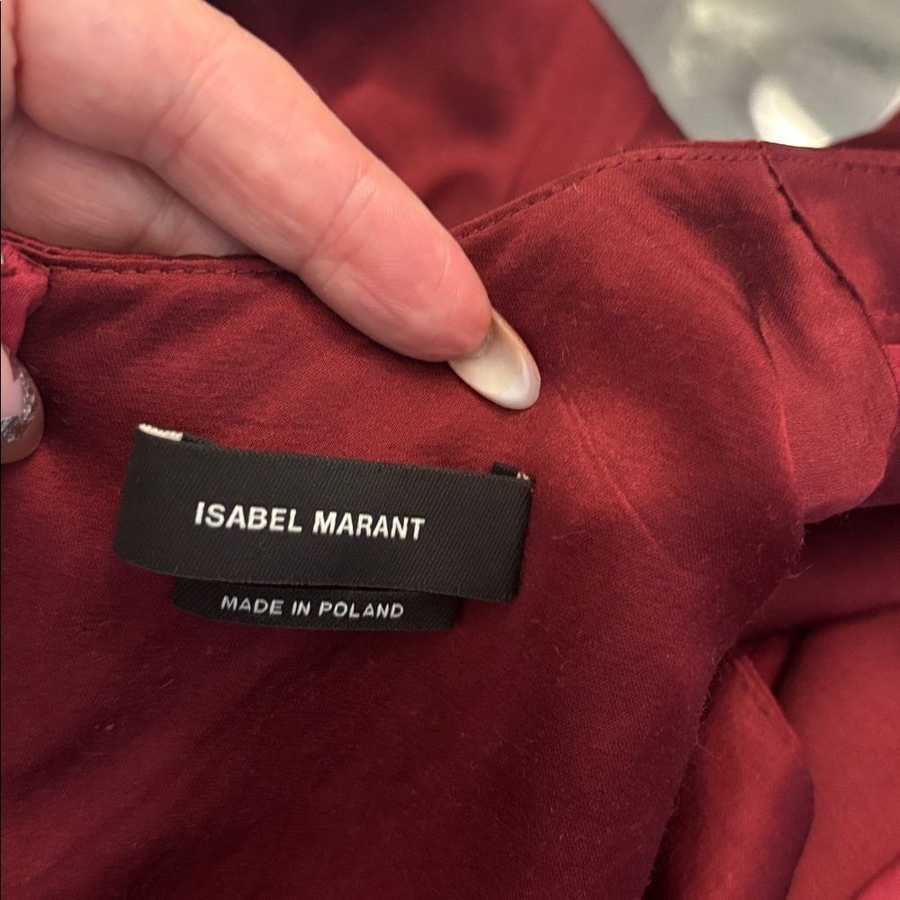 Isabel Marant  Burgundy Dress, US4 - Picture 12 of 14